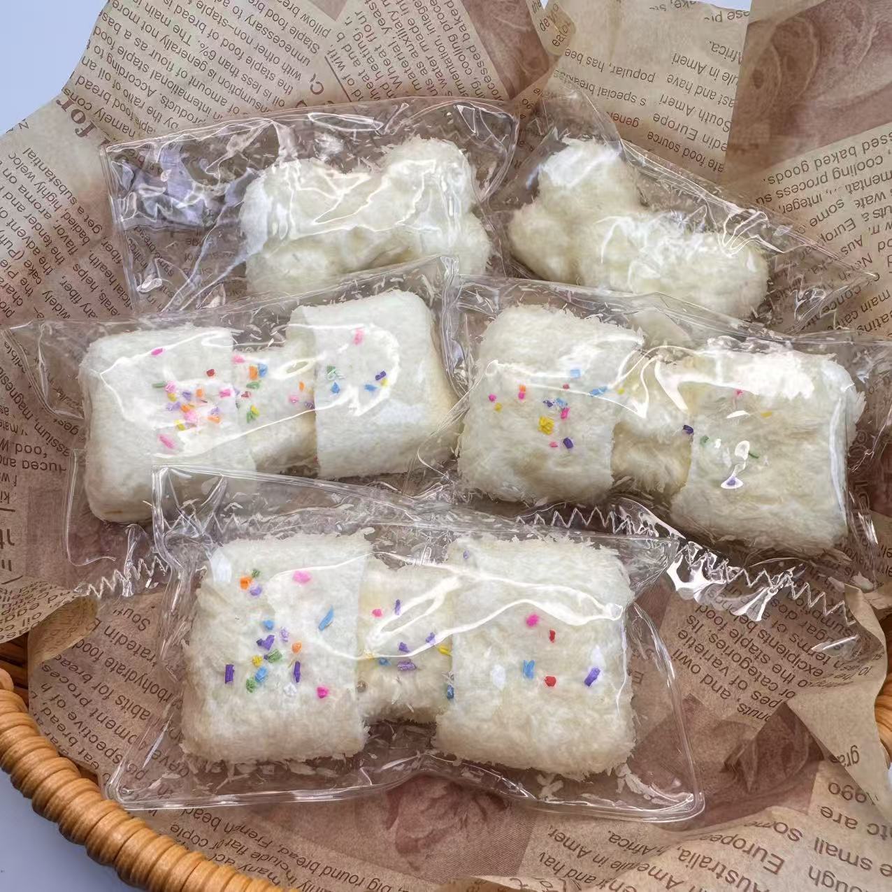 Coconut Crunchy Stretchy Rice Cake Squishy