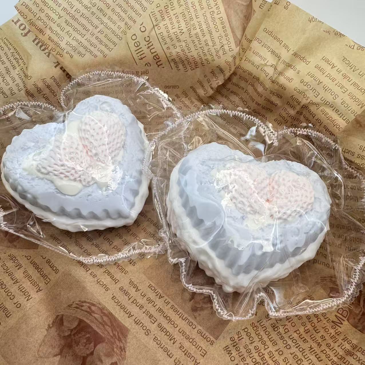 Sea-Salt Strawberry Heart Toast Squishy