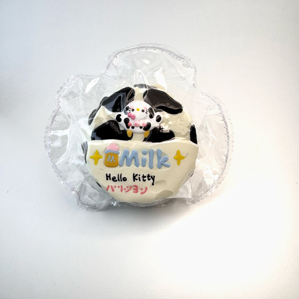 Hand-Painted Cow Kitty Frosted Cake Squishy