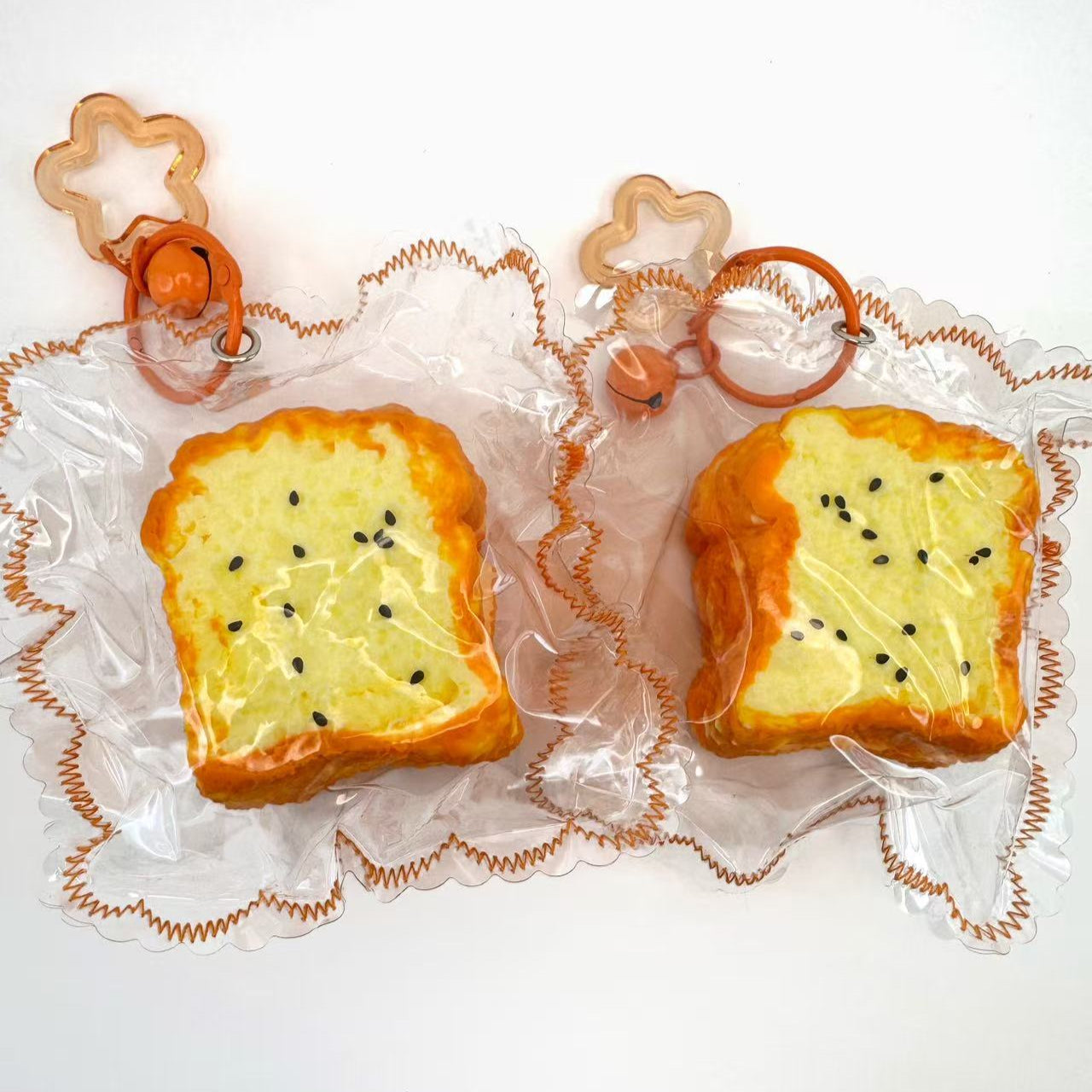 Sesame Charcoal Double Toast Squishy