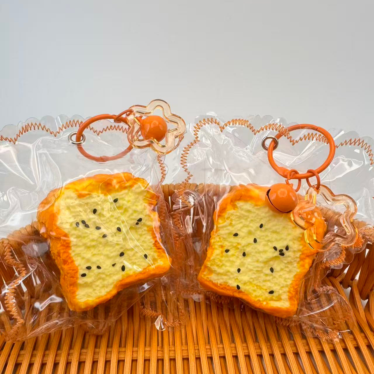 Sesame Charcoal Double Toast Squishy