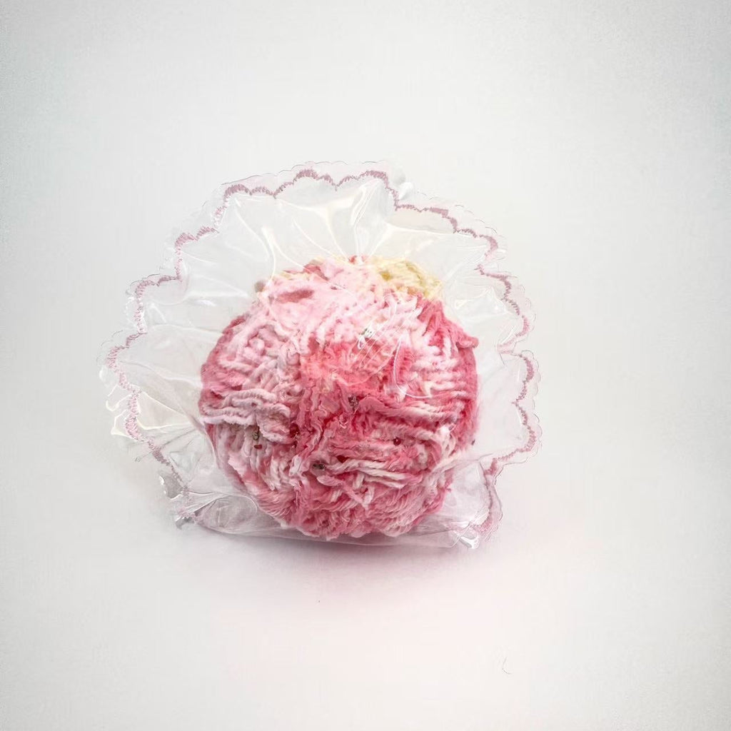 Rose Cheesecake Yarn Puff Squishy